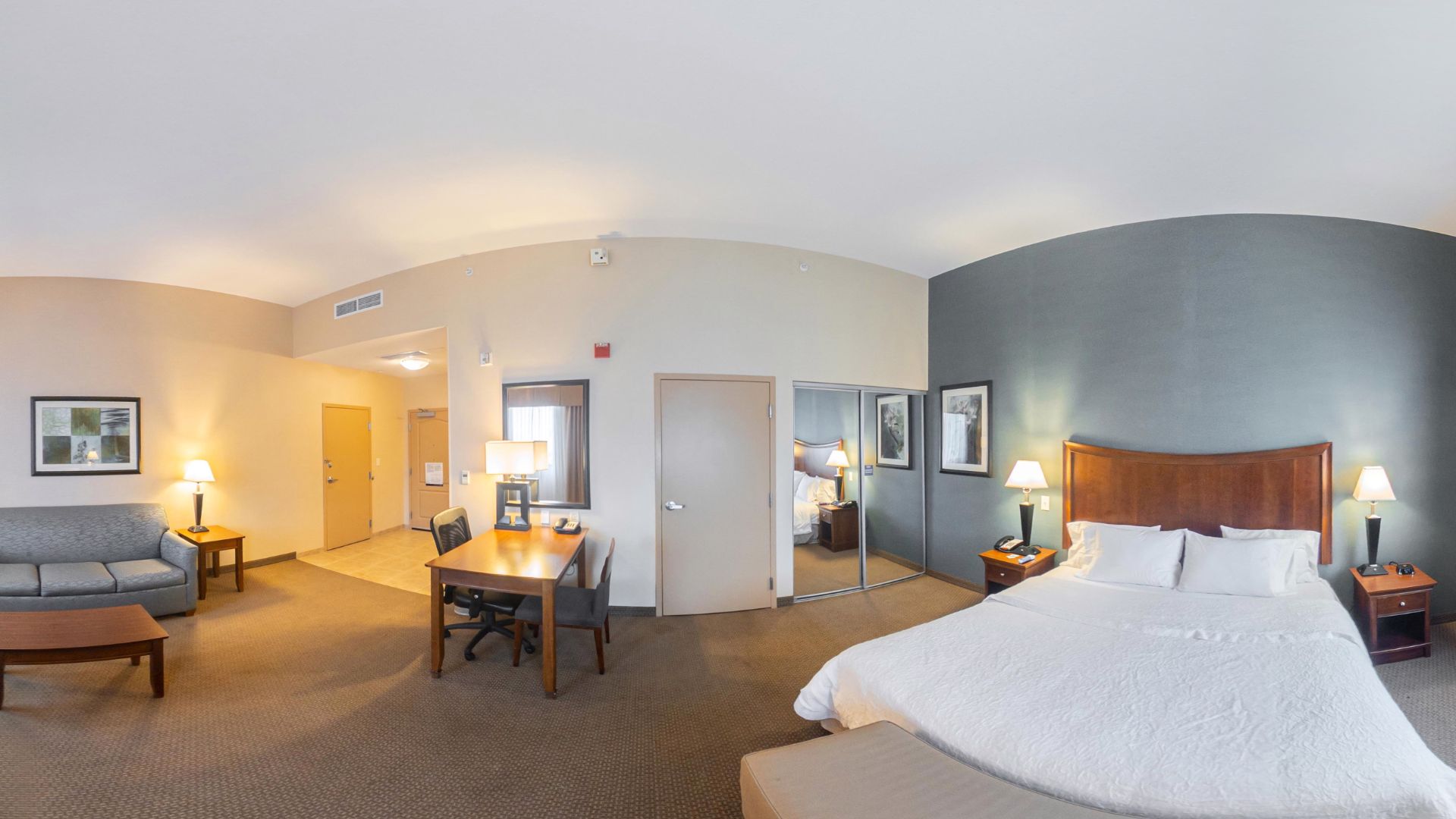 Panoramic Bedroom View at Hampton Inn And Suites Hampton Folsom